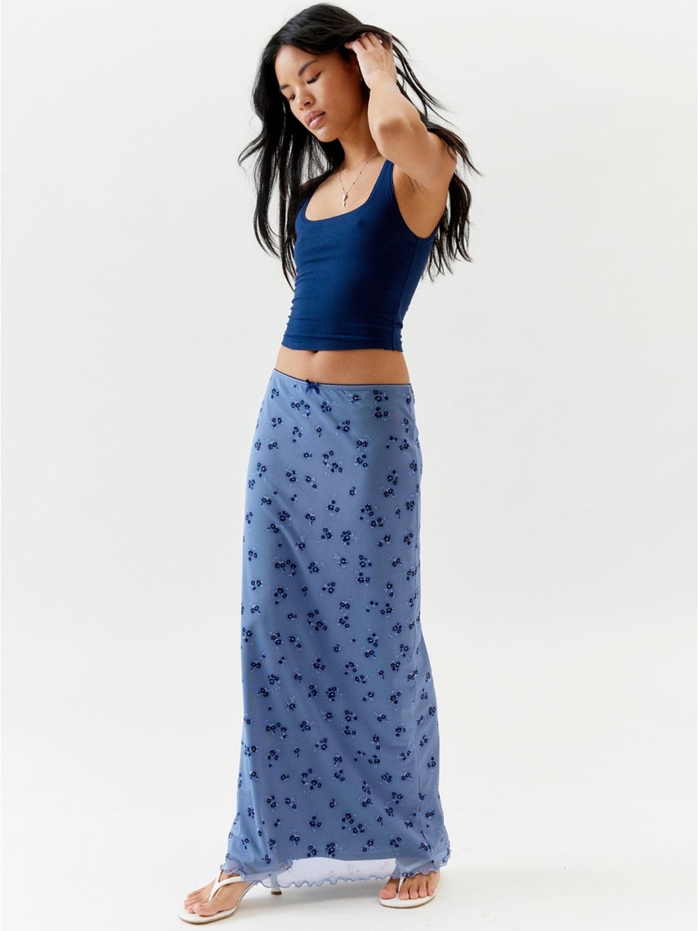 UO Camilla Mesh Maxi Skirt size s